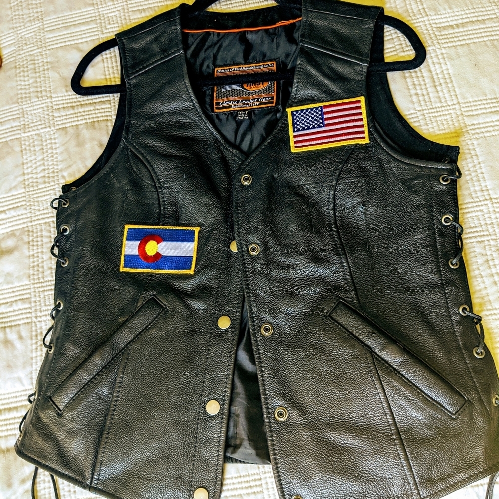 Women's LEATHER Motorcycle Vest